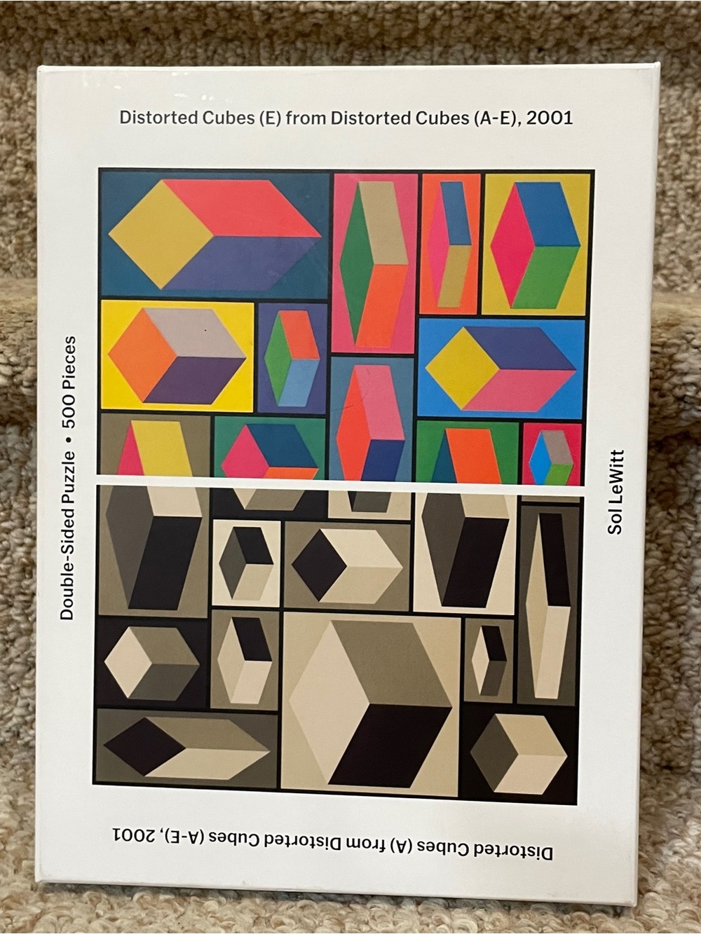 Galison MoMA Sol Lewitt 500 Piece Double Sided Puzzle for Families, Abstract Art